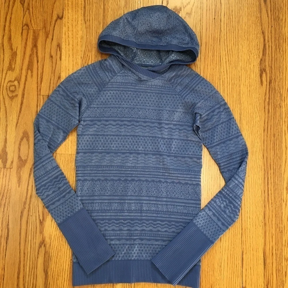 Lululemon Rest Less Gatsby Blue Long Sleeve Hoodie